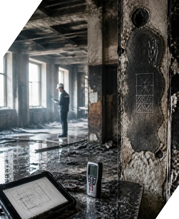 Обследование зданий после пожара в Ивантеевке от 15431 р. | ЭкспертизаРоссия